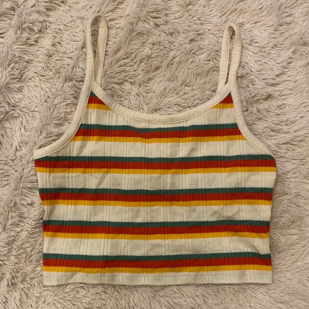 Forever 21 retro cropped striped tank